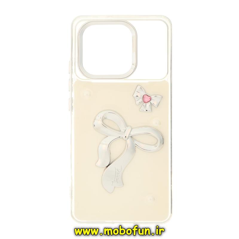 قاب گوشی Poco X6 Pro / Redmi K70E شیائومی فانتزی برجسته رزینی Luxury Case لنز و دکمه کرومی کد 76050