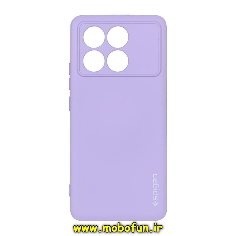 قاب گوشی Poco X6 Pro / Redmi K70E شیائومی سیلیکونی ژله ای PC برند SPIGEN اسپیگن یاسی کد 76058