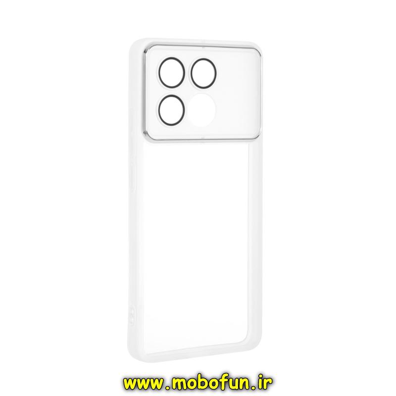 قاب گوشی Poco X6 Pro / Redmi K70E شیائومی اورجینال متال کیس Metal طرح ژله ای شفاف محافظ لنز دار بی رنگ کد 76064