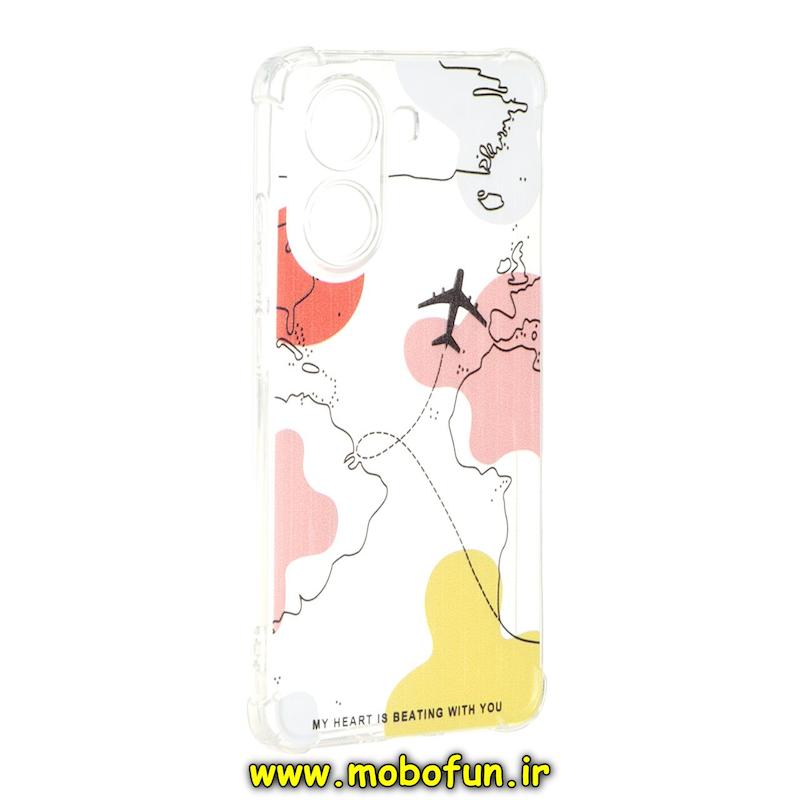 قاب گوشی Poco X7 Pro شیائومی ژله ای طرح دار شفاف محافظ لنز دار جهانگرد کد 76091