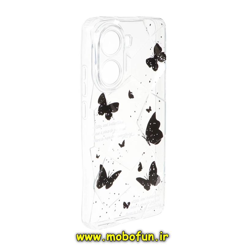 قاب گوشی Poco X7 Pro شیائومی ژله ای طرح دار شفاف محافظ لنز دار پروانه کد 76093