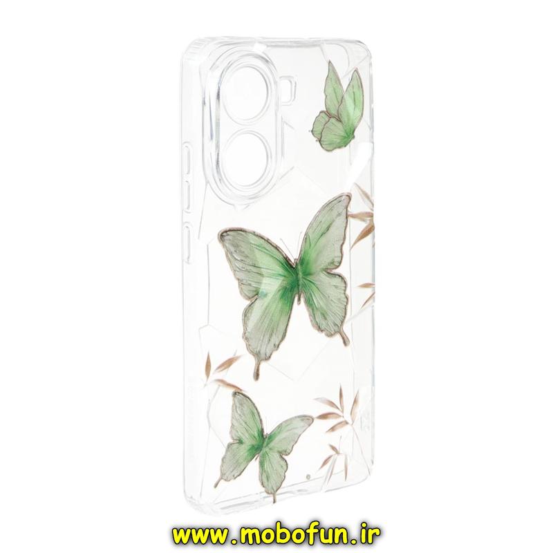 قاب گوشی Poco X7 Pro شیائومی ژله ای طرح دار شفاف محافظ لنز دار پروانه کد 76094