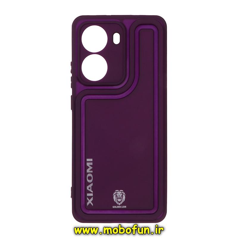 قاب گوشی Poco X7 Pro شیائومی طرح سیلیکونی Solid ساده محافظ لنزدار بنفش کد 76106