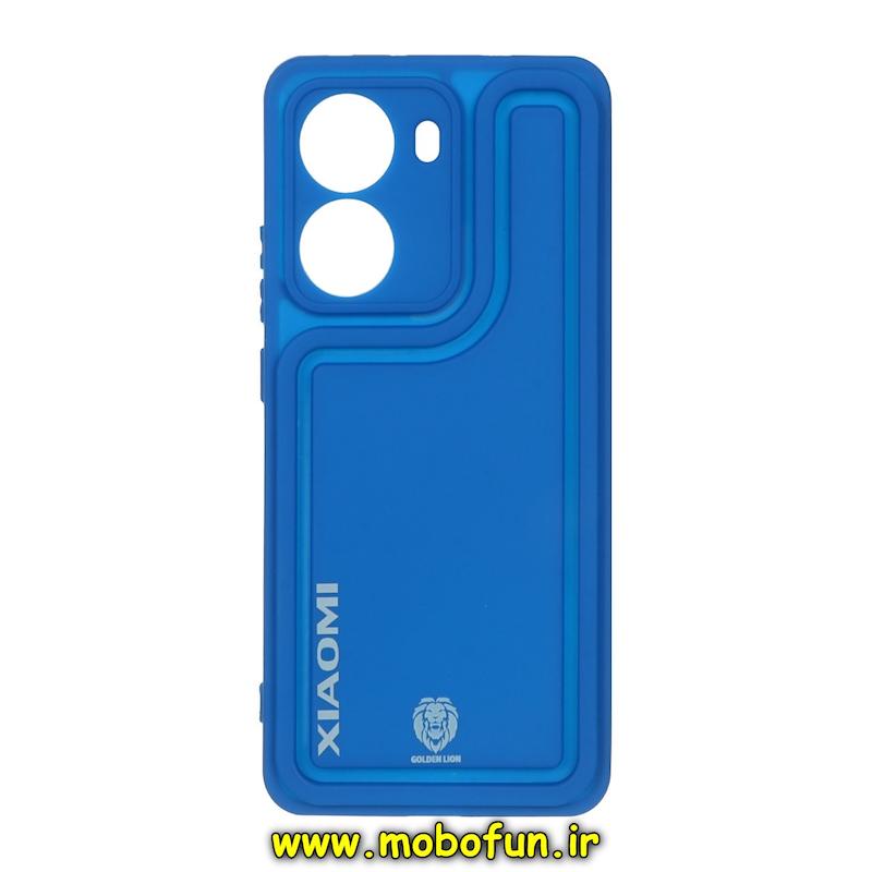 قاب گوشی Poco X7 Pro شیائومی طرح سیلیکونی Solid ساده محافظ لنزدار آبی کد 76107