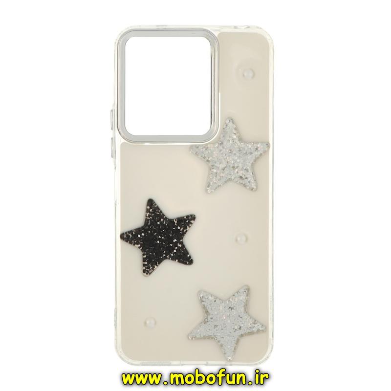 قاب گوشی Redmi 13 4G / Redmi 13 5G / Redmi 13X / Poco M6 4G شیائومی فانتزی برجسته رزینی Luxury Case لنز و دکمه کرومی کد 76129