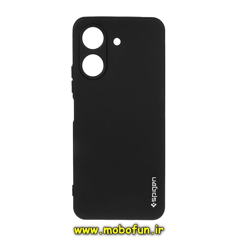 قاب گوشی Redmi 13C / Poco C65 شیائومی سیلیکونی ژله ای PC برند SPIGEN اسپیگن مشکی کد 76152