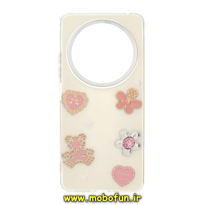 قاب گوشی Redmi 14C / Poco C75 / Redmi A4 شیائومی فانتزی برجسته رزینی Luxury Case لنز و دکمه کرومی کد 76181