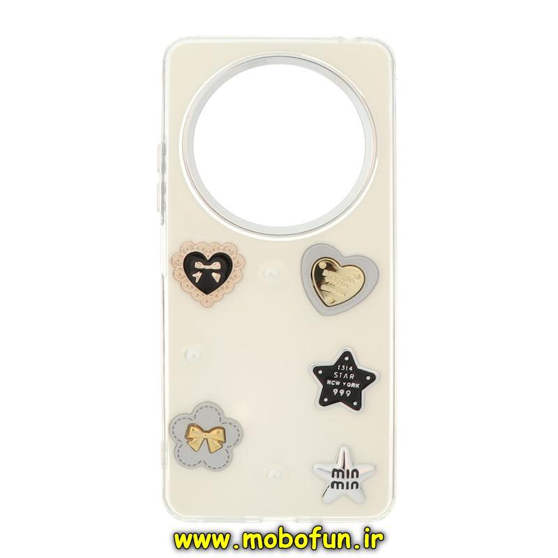 قاب گوشی Redmi 14C / Poco C75 / Redmi A4 شیائومی فانتزی برجسته رزینی Luxury Case لنز و دکمه کرومی کد 76188