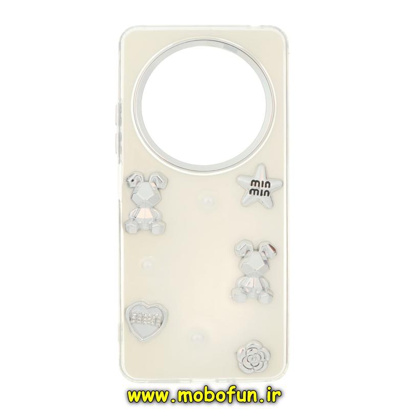قاب گوشی Redmi 14C / Poco C75 / Redmi A4 شیائومی فانتزی برجسته رزینی Luxury Case لنز و دکمه کرومی کد 76189