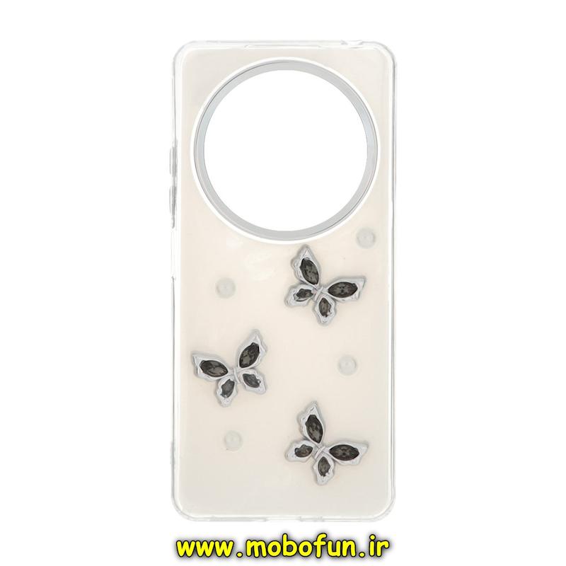 قاب گوشی Redmi 14C / Poco C75 / Redmi A4 شیائومی فانتزی برجسته رزینی Luxury Case لنز و دکمه کرومی کد 76191