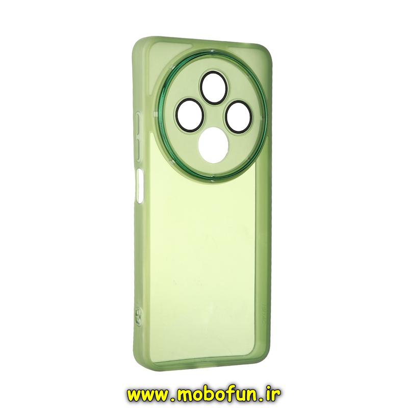 قاب گوشی Redmi 14C / Poco C75 / Redmi A4 شیائومی اورجینال متال کیس Metal طرح ژله ای شفاف محافظ لنز دار سبز کد 76196
