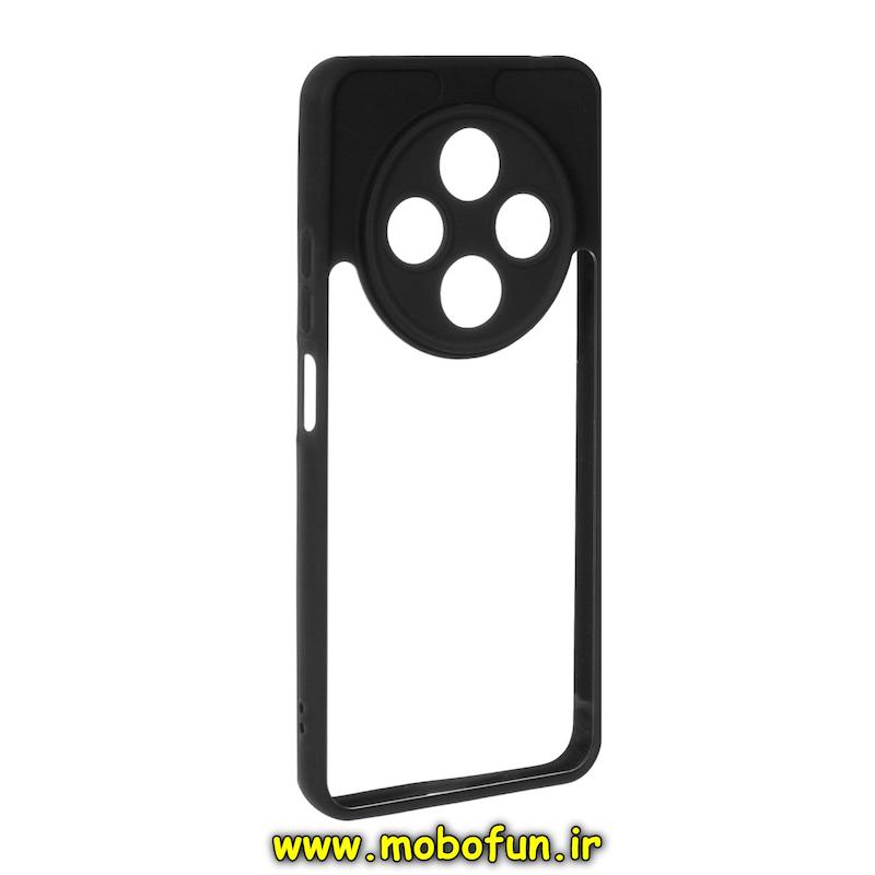 قاب گوشی Redmi 14C / Poco C75 / Redmi A4 شیائومی اورجینال spigen طرح Ultra HYBRID طلقی شیشه ای شفاف مشکی کد 76210