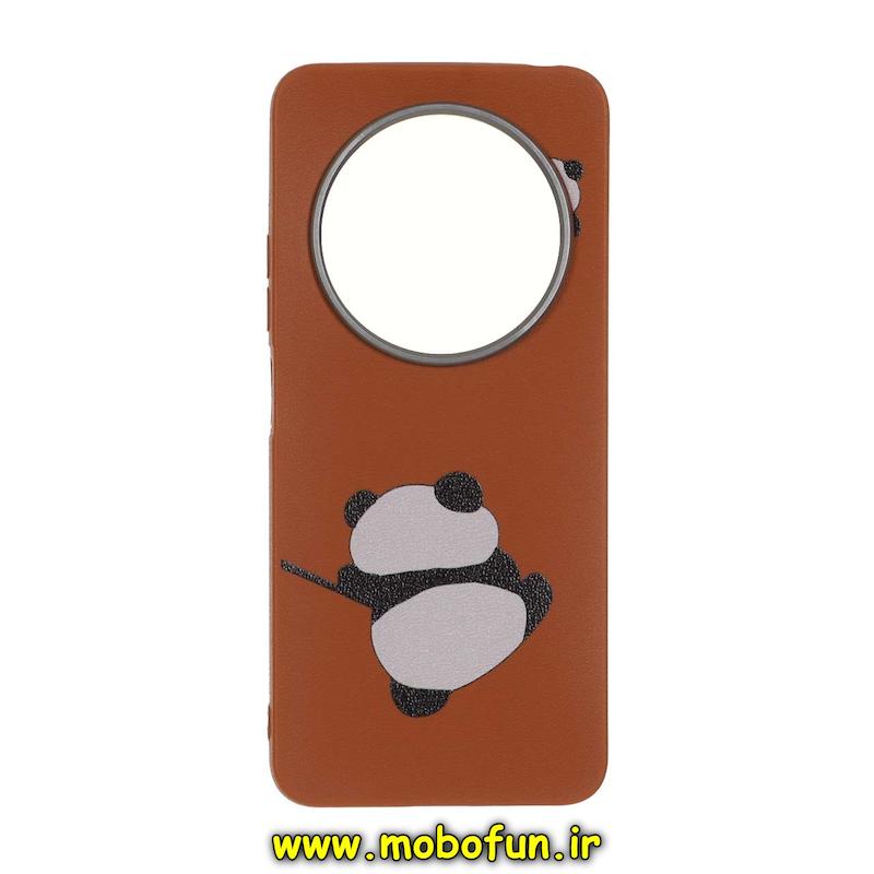 قاب گوشی Redmi 14C / Poco C75 / Redmi A4 شیائومی لدر دیزاین SOFT Lether Design فانتزی سیلیکونی طرح پاندا کیوت کد 76224