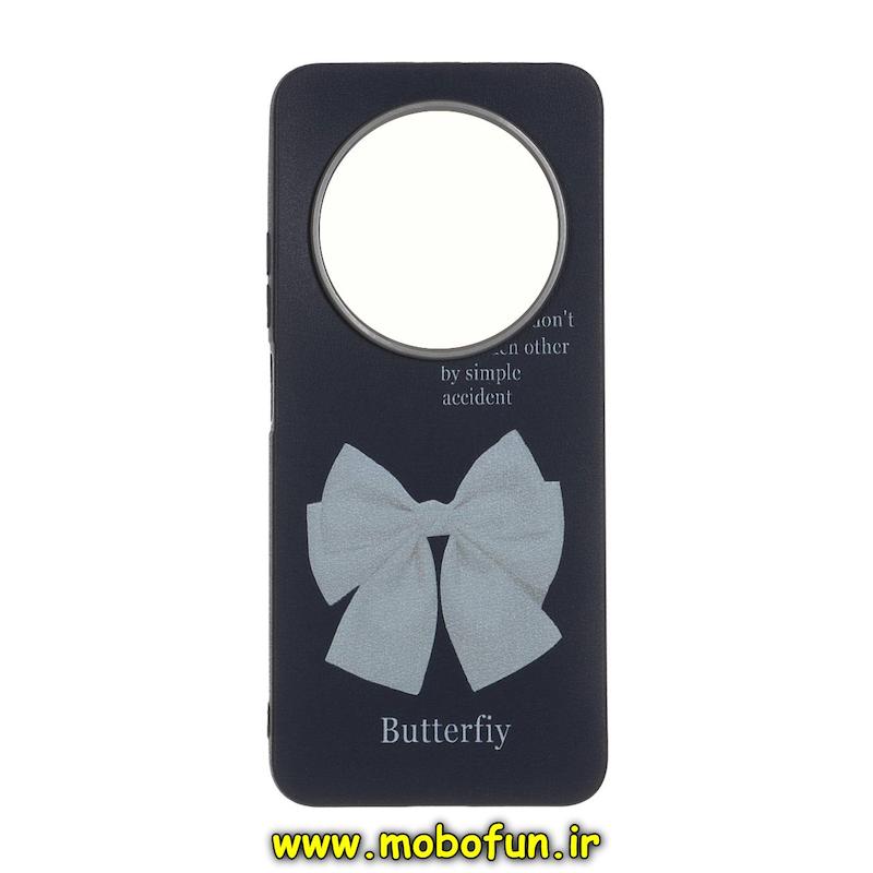 قاب گوشی Redmi 14C / Poco C75 / Redmi A4 شیائومی لدر دیزاین SOFT Lether Design فانتزی سیلیکونی طرح پاپیون کد 76230