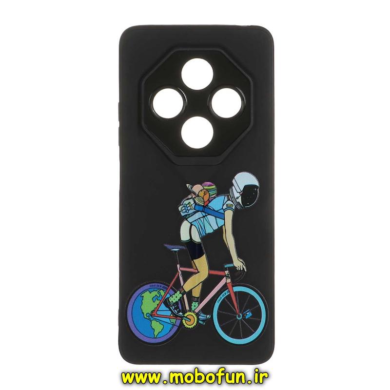 قاب گوشی Redmi 14C / Poco C75 / Redmi A4 شیائومی Porsche Design سیلیکونی ژله ای محافظ لنز دار فانتزی طرح فضانورد مشکی کد 76238