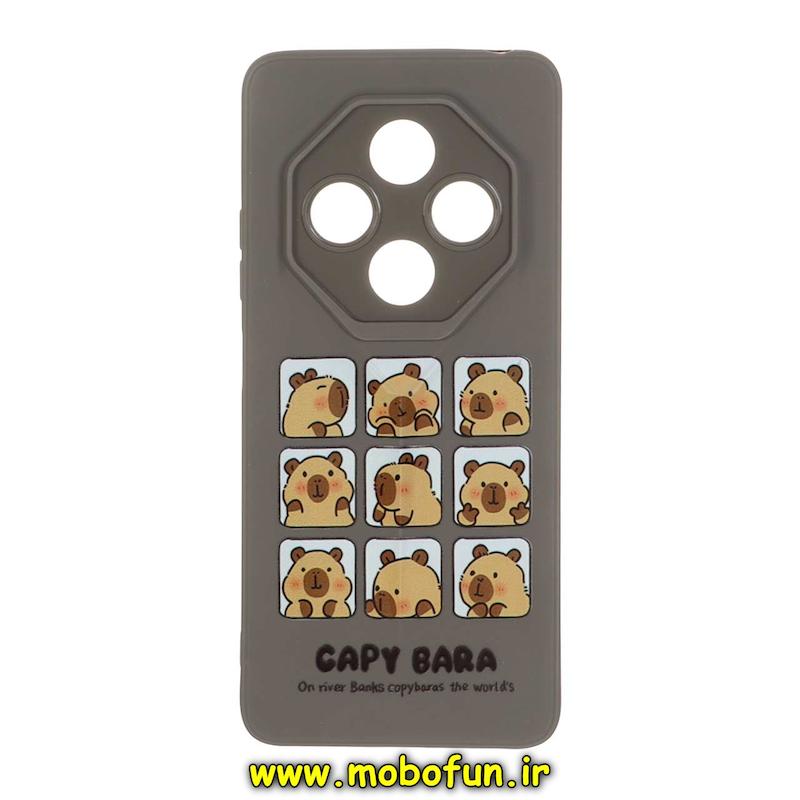 قاب گوشی Redmi 14C / Poco C75 / Redmi A4 شیائومی Porsche Design سیلیکونی ژله ای محافظ لنز دار فانتزی طرح کیوت خاکستری کد 76239