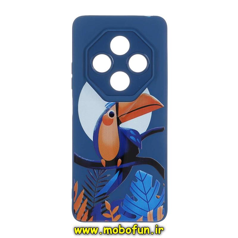 قاب گوشی Redmi 14C / Poco C75 / Redmi A4 شیائومی Porsche Design سیلیکونی ژله ای محافظ لنز دار فانتزی طرح پرنده آبی کد 76243