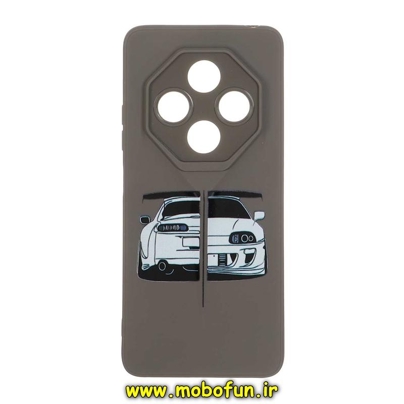 قاب گوشی Redmi 14C / Poco C75 / Redmi A4 شیائومی Porsche Design سیلیکونی ژله ای محافظ لنز دار فانتزی طرح ماشین اسپرت خاکستری کد 76244