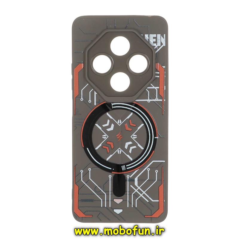 قاب گوشی Redmi 14C / Poco C75 / Redmi A4 شیائومی Porsche Design سیلیکونی ژله ای محافظ لنز دار فانتزی طرح مگ سیف خاکستری کد 76246