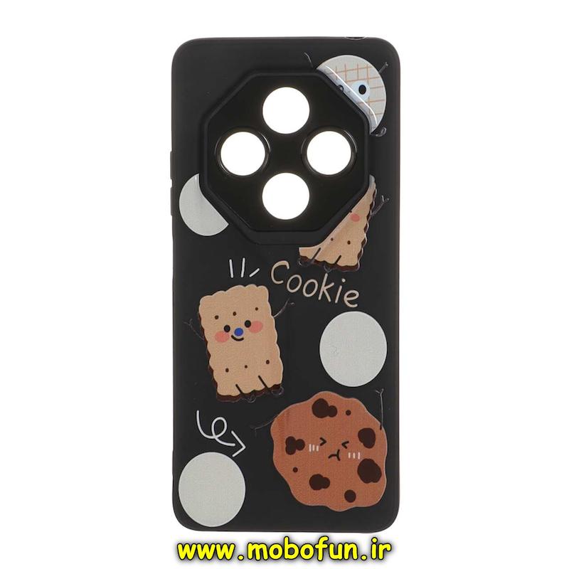 قاب گوشی Redmi 14C / Poco C75 / Redmi A4 شیائومی Porsche Design سیلیکونی ژله ای محافظ لنز دار فانتزی طرح بیسکویتی مشکی کد 76248