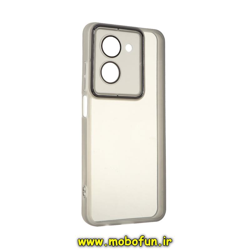 قاب گوشی Redmi A5 / Poco C71 شیائومی اورجینال متال کیس Metal طرح ژله ای شفاف محافظ لنز دار مشکی کد 76311