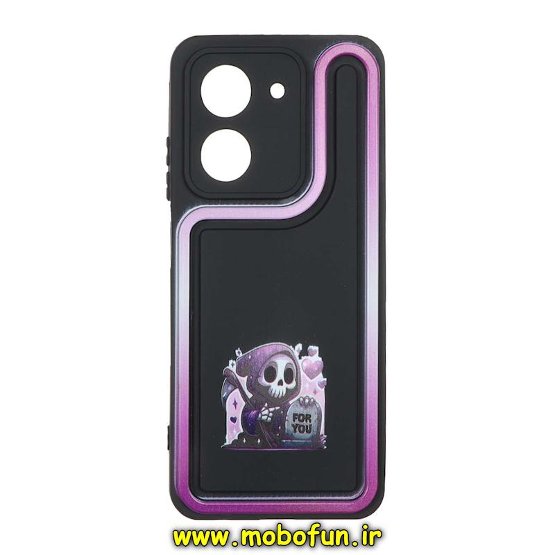 قاب گوشی Redmi A5 / Poco C71 شیائومی طرح سیلیکونی Solid فانتزی طرح دار محافظ لنزدار مشکی کد 76319