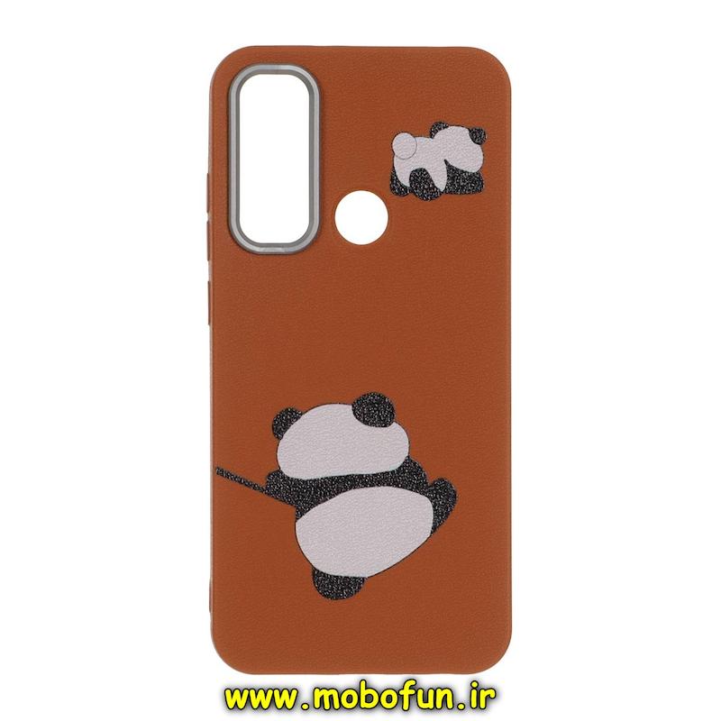 قاب گوشی Redmi Note 8 / Redmi Note 8 2021 شیائومی لدر دیزاین SOFT Lether Design فانتزی سیلیکونی طرح پاندا کد 76344