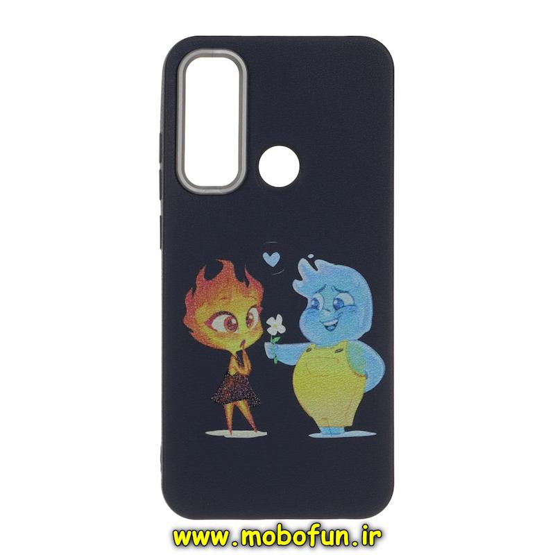 قاب گوشی Redmi Note 8 / Redmi Note 8 2021 شیائومی لدر دیزاین SOFT Lether Design فانتزی سیلیکونی طرح آب و آتش کد 76346