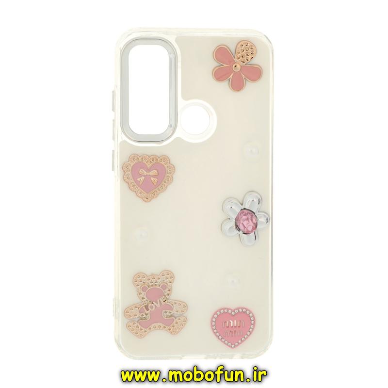 قاب گوشی Redmi Note 8 / Redmi Note 8 2021 شیائومی فانتزی برجسته رزینی Luxury Case لنز و دکمه کرومی کد 76361