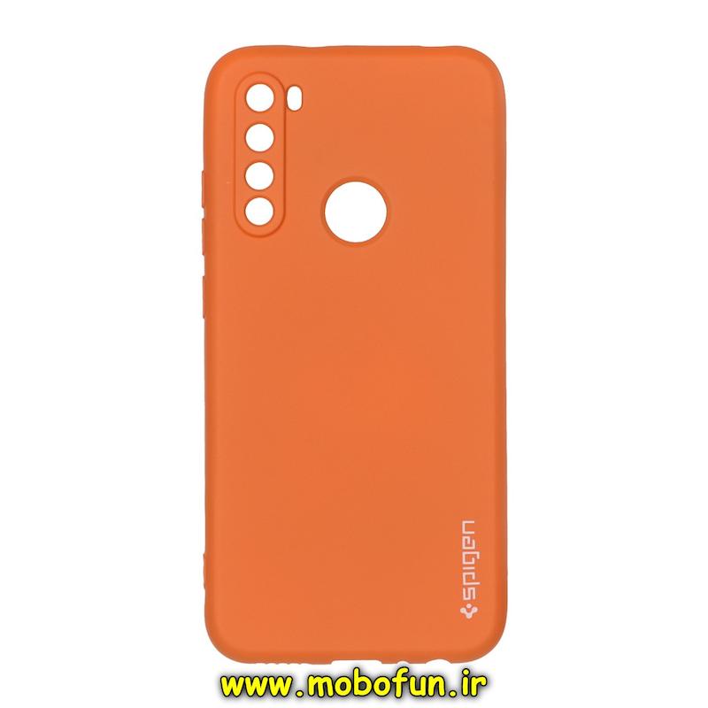 قاب گوشی Redmi Note 8 / Redmi Note 8 2021 شیائومی سیلیکونی ژله ای PC برند SPIGEN اسپیگن نارنجی کد 76363