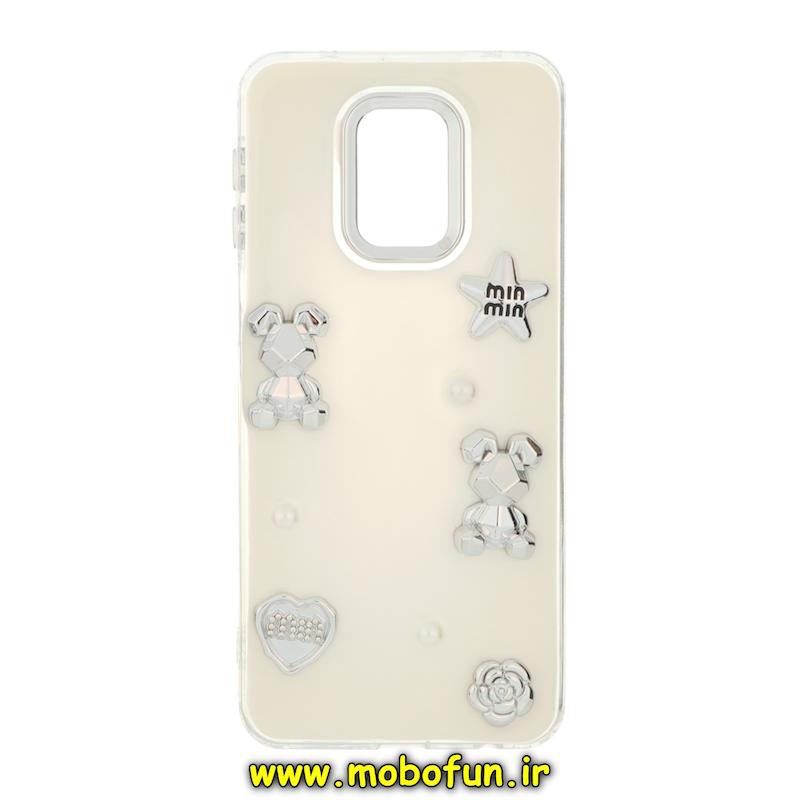 قاب گوشی Redmi Note 9S / Redmi Note 9 Pro شیائومی فانتزی برجسته رزینی Luxury Case لنز و دکمه کرومی کد 76394