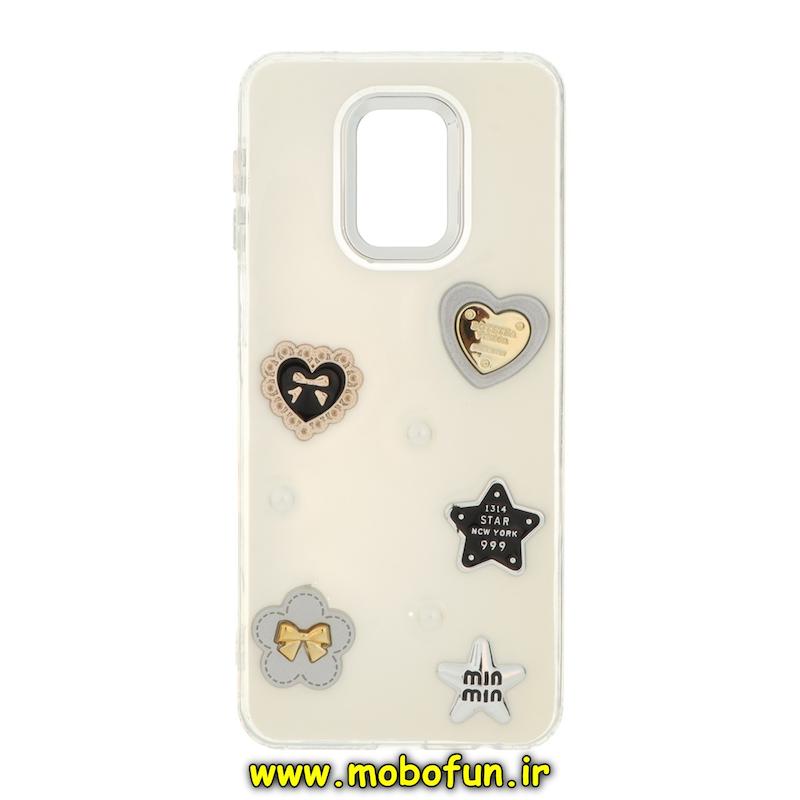قاب گوشی Redmi Note 9S / Redmi Note 9 Pro شیائومی فانتزی برجسته رزینی Luxury Case لنز و دکمه کرومی کد 76397
