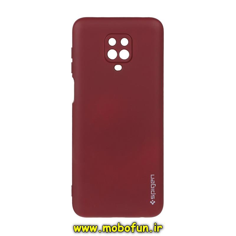قاب گوشی Redmi Note 9S / Redmi Note 9 Pro شیائومی سیلیکونی ژله ای PC برند SPIGEN اسپیگن زرشکی کد 76406