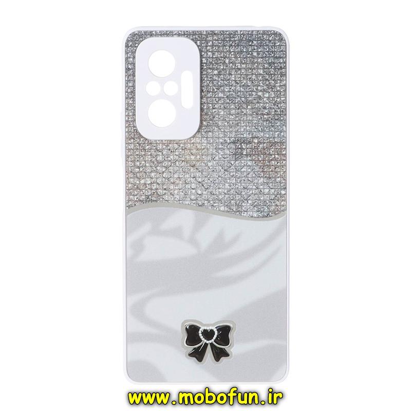 قاب گوشی Redmi Note 10 Pro 4G / Redmi Note 10 Pro Max شیائومی طرح دار پاپیونی آینه ای محافظ لنزدار سفید کد 76421