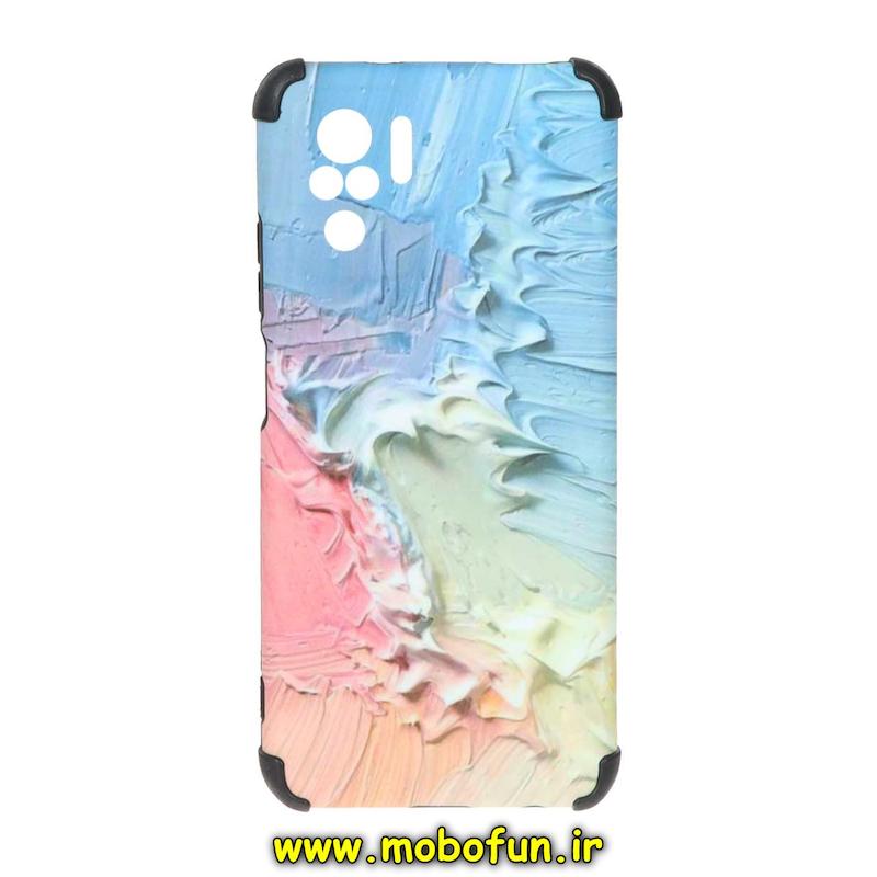 قاب گوشی Redmi Note 10 4G / Redmi Note 10s / Poco M5S شیائومی فانتزی هارد HARD ایربگ دار کپسولی محافظ لنز دار طرح آبرنگی کد 76433