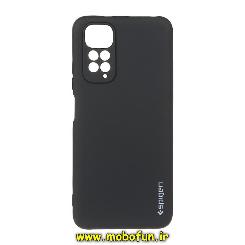 قاب گوشی Redmi Note 11 4G / Redmi Note 11S شیائومی سیلیکونی ژله ای PC برند SPIGEN اسپیگن مشکی کد 76445
