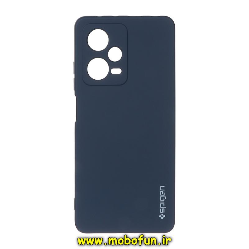 قاب گوشی Redmi Note 12 Pro Plus 5G / Redmi Note 12 Explorer شیائومی سیلیکونی ژله ای PC برند SPIGEN اسپیگن سرمه ای کد 76459