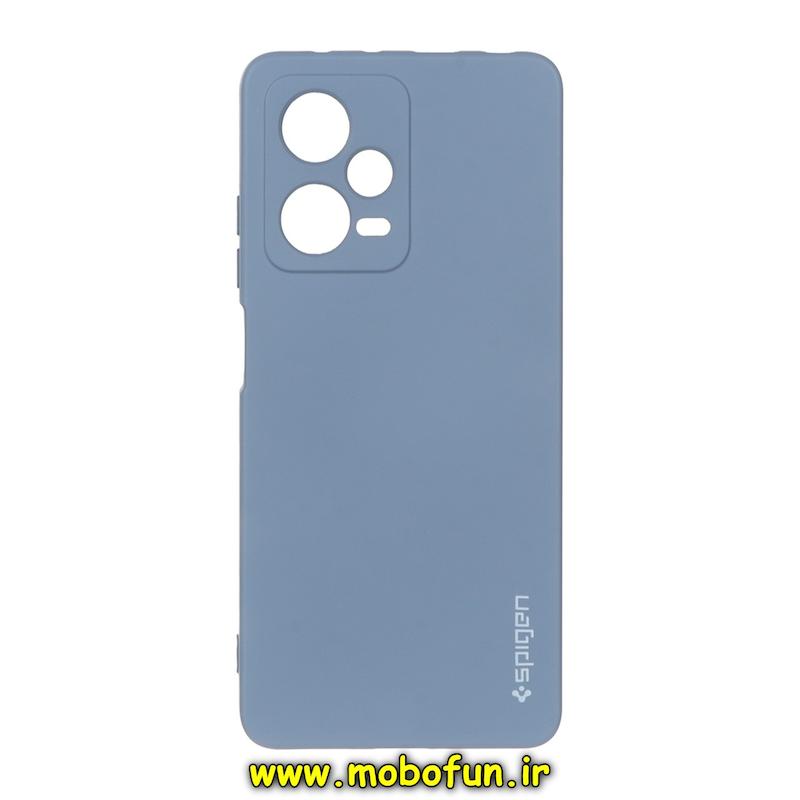 قاب گوشی Redmi Note 12 Pro Plus 5G / Redmi Note 12 Explorer شیائومی سیلیکونی ژله ای PC برند SPIGEN اسپیگن آبی فیلی کد 76463