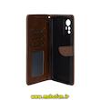 کیف گوشی Redmi Note 12S شیائومی مگنتی طرح چرم کتابی محافظ لنزدار بند چرمی قهوه ای کد 76476