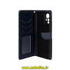 کیف گوشی Redmi Note 12S شیائومی مگنتی طرح چرم کتابی محافظ لنزدار بند چرمی سرمه ای کد 76478