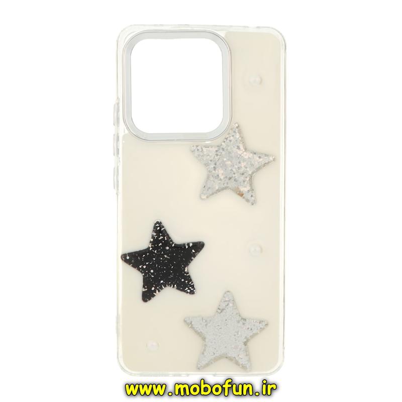 قاب گوشی Redmi Note 13 4G شیائومی فانتزی برجسته رزینی Luxury Case لنز و دکمه کرومی کد 76482