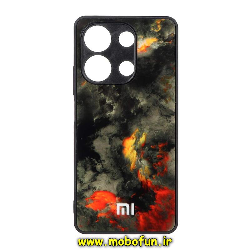 قاب گوشی Redmi Note 13 4G شیائومی پشت گلس شیشه ای محافظ لنز دار کهکشانی کد 76501