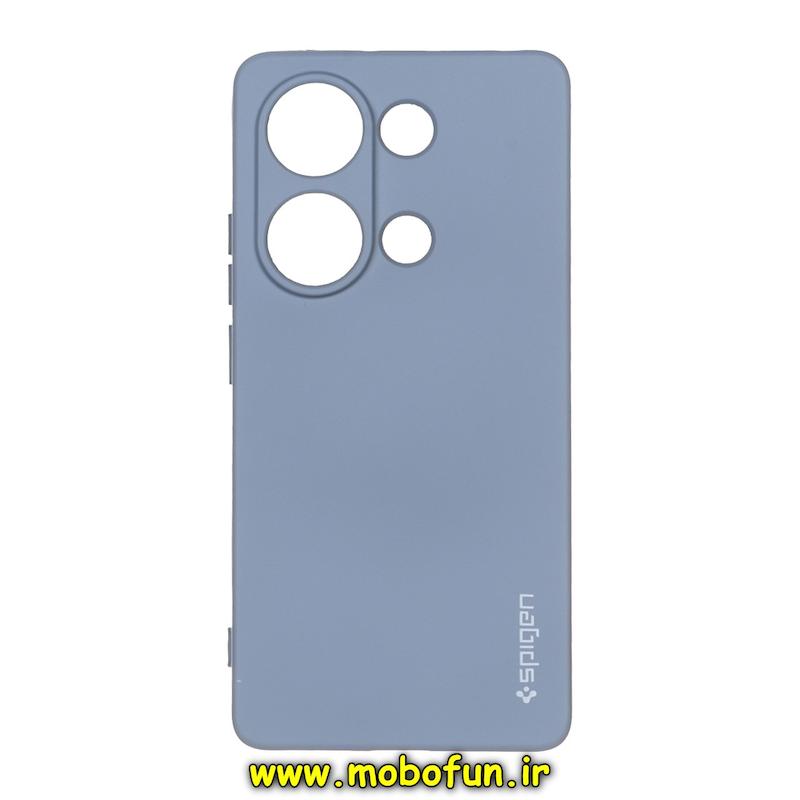 قاب گوشی Redmi Note 13 Pro 4G / Poco M6 Pro 4G / Redmi Note 14S شیائومی سیلیکونی ژله ای PC برند SPIGEN اسپیگن آبی فیلی کد 76514