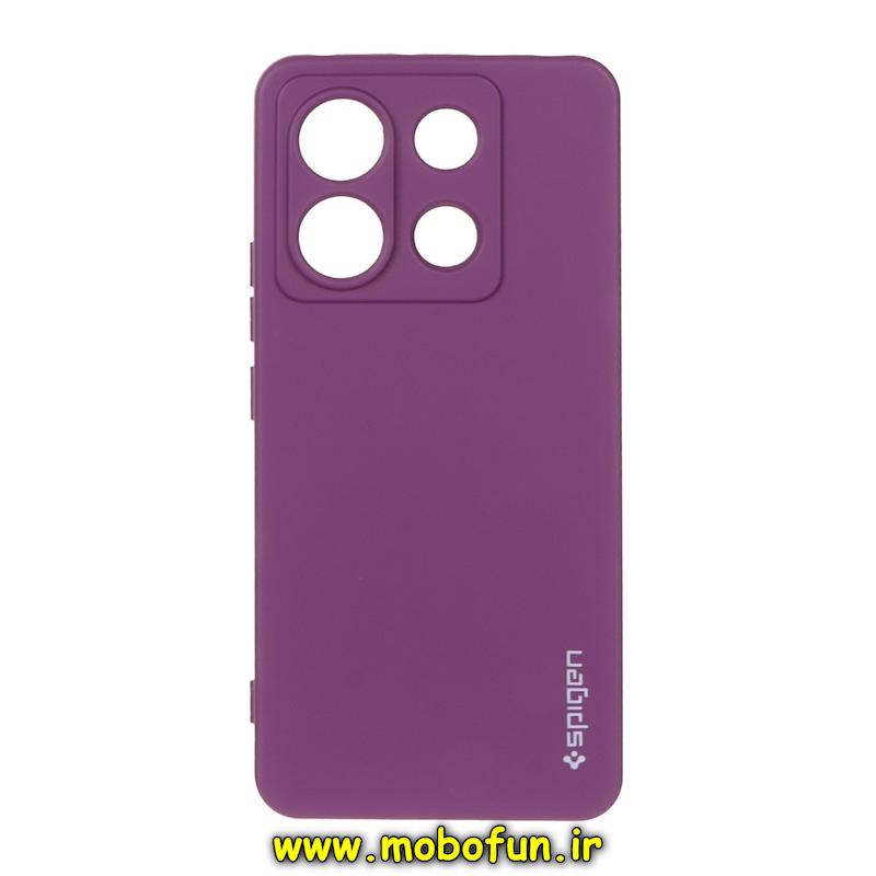 قاب گوشی Redmi Note 13 Pro 5G / Poco X6 شیائومی سیلیکونی ژله ای PC برند SPIGEN اسپیگن بنفش کد 76549