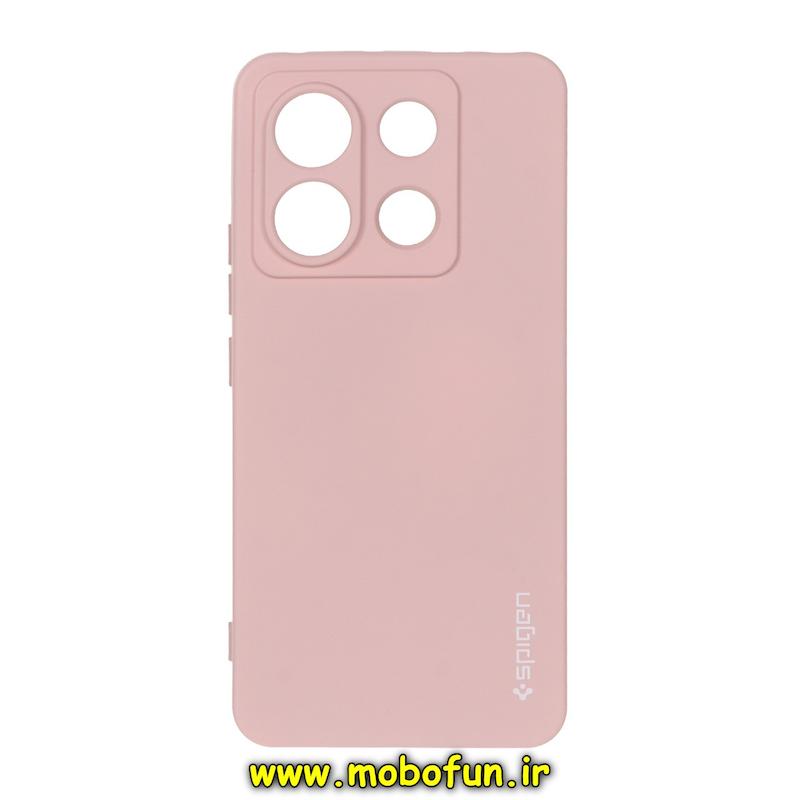 قاب گوشی Redmi Note 13 Pro 5G / Poco X6 شیائومی سیلیکونی ژله ای PC برند SPIGEN اسپیگن صورتی چرک کد 76551
