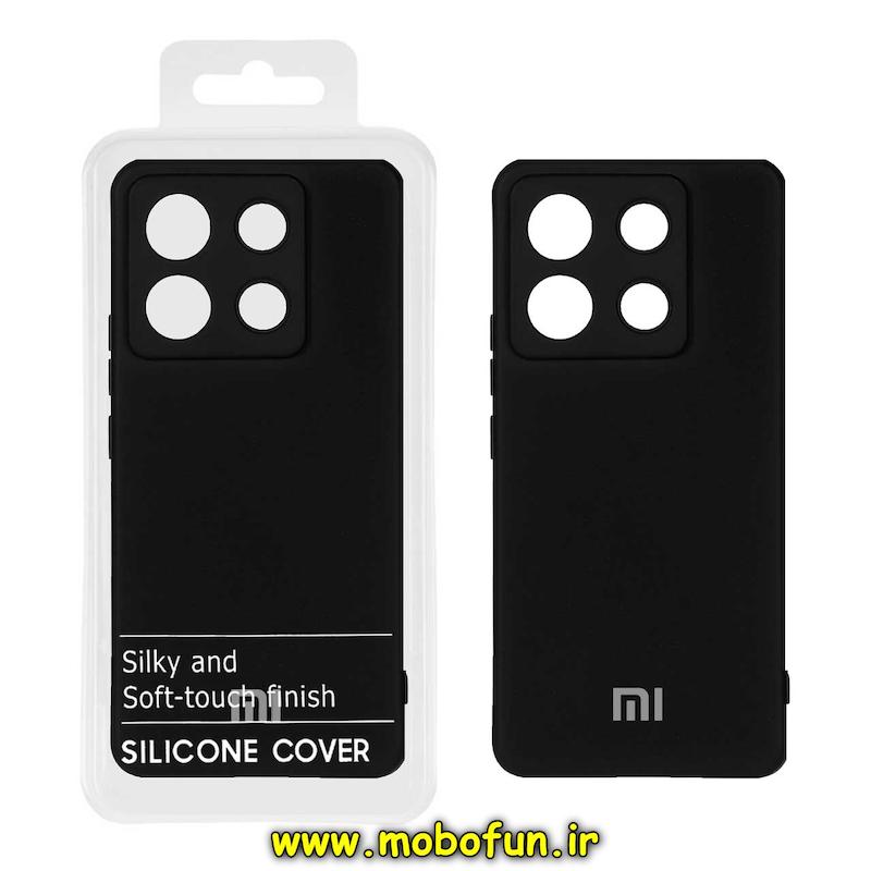 قاب گوشی Redmi Note 13 Pro 5G / Poco X6 شیائومی سیلیکونی های کپی زیر بسته محافظ لنز دار مشکی کد 76553