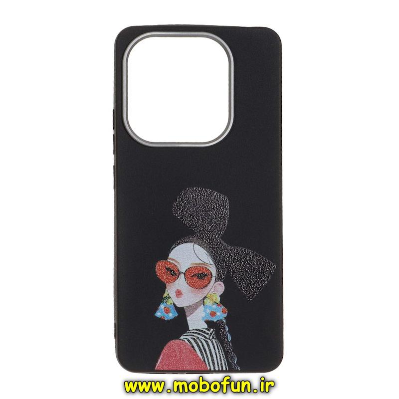 قاب گوشی Redmi Note 14 4G شیائومی لدر دیزاین SOFT Lether Design فانتزی سیلیکونی طرح دخترونه کد 76654