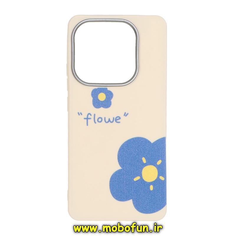 قاب گوشی Redmi Note 14 4G شیائومی لدر دیزاین SOFT Lether Design فانتزی سیلیکونی طرح گل زیبا کد 76666
