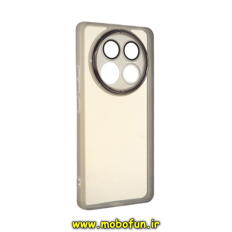 قاب گوشی Redmi Note 14 Pro 4G شیائومی اورجینال متال کیس Metal طرح ژله ای شفاف محافظ لنز دار مشکی کد 76686