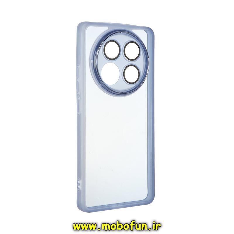 قاب گوشی Redmi Note 14 Pro 4G شیائومی اورجینال متال کیس Metal طرح ژله ای شفاف محافظ لنز دار آبی کد 76688